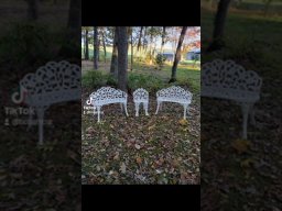 Old cast iron benches.