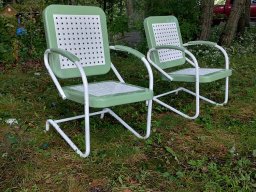 Green and White chair