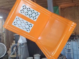 Rusty chair in Orange