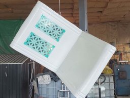 Rusty chair in white